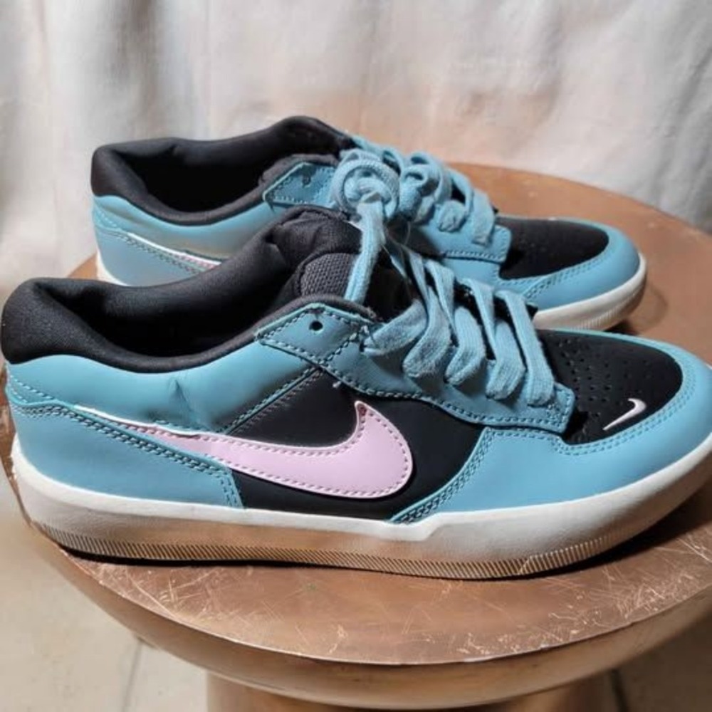 Nike SB Force 58 Premium Men's Shoes Denim Turquoise/Pink Foam (Size 6) DV5476-4